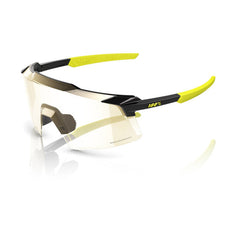 100% Aerocraft ochelari de soare, Gloss Metallic Black - Gold Mirror Photochromic