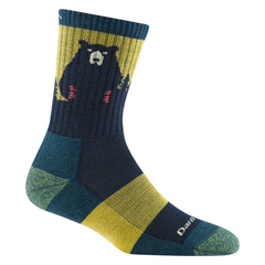 Darn Tough Bear Town Micro Crew Lightweight turistické ponožky s tlmením, Dark Teal