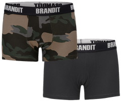 Brandit boxeri pentru bărbați set 2 buc, darkcamo-negru