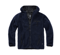 Brandit Worker geacă fleece cu glugă Teddyfleece, bleumarin