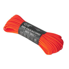 Paracord 550 (100 picioare), portocalii neon