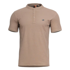 Pentagon Levantes Henley tricou cu nasturi, tan brown