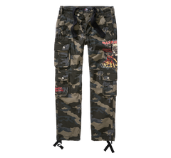 Brandit Iron Maiden Pure Slim pantaloni darkcamo, dark camo