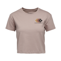 Black Diamond Faded tricou crop cu mânecă scurtă pentru femei, pale mauve