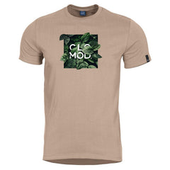 CloMod Leaves tricou scurt, kaki