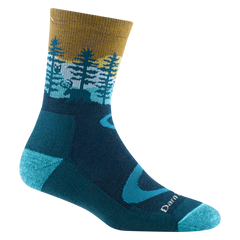 Darn Tough Northwoods Micro Crew șosete mediu ușoare cu pernă, Dark Teal