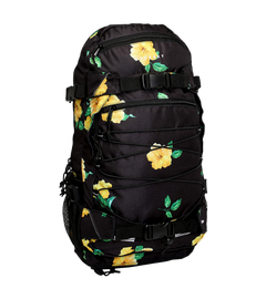 Forvert Louis rucsac Allover 20L, negru hibiscus