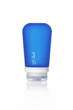 Humangear GoToob+ sticlă de călătorie din silicon/recipient 100 ml culori, bleumarin