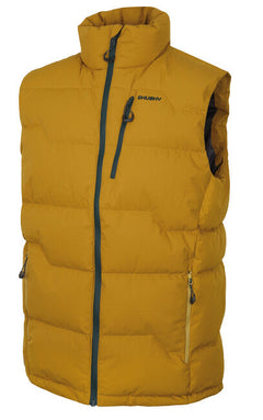 HUSKY Deep vestă puf pentru bărbați cu fermoar, M, galbenă-verde