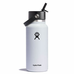 Hydro Flask Wide Mouth termosticlă cu pai Flex Straw Cap 946 ml largă 32 OZ, white