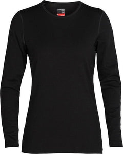 Icebreaker 260 Tech tricou termic pentru femei cu mânecă lungă, negru