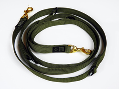 K9 Thorn lesă reglabilă cu mâner frontal, oliv, 255 cm