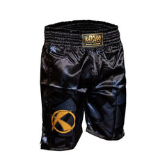 Katsudo Fight pantaloni scurți de box, negri auriu
