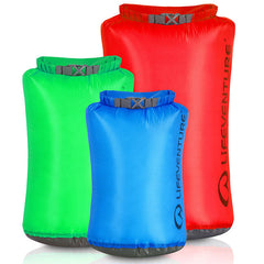 Lifeventure geantă impermeabilă set 5 l, 10 l, 25 l, mix culori