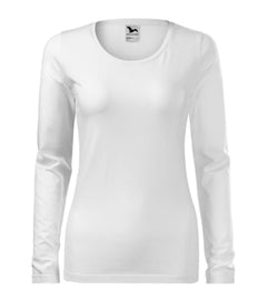 Malfini Slim tricou cu mânecă lungă pentru femei, alb