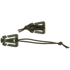 MFH MOLLE clip cu chingă din cauciuc, OD green, 2 buc