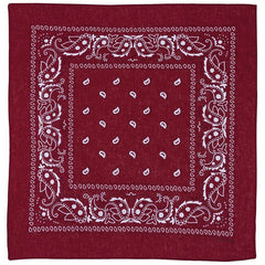 MFH bandană bumbac, bordo-negru, aprox. 55 x 55 cm