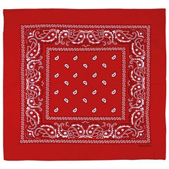 MFH bandană bumbac, roșie-alb, aprox. 55 x 55 cm