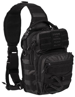Mil-Tec Tactical rucsac cu o singură chingă, negru, 10L