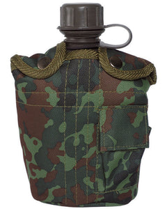 Mil-Tec US IMPORT ploscă cu husă 1l, flecktarn
