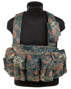 Mil-Tec vestă tactică cu 6 buzunare, flecktarn