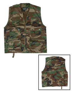 Mil-Tec JAGD vestă de vânătoare sau pescuit, woodland