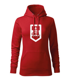 DRAGOWA hanorac de damă cu glugă army girl 320 g/m², roșu