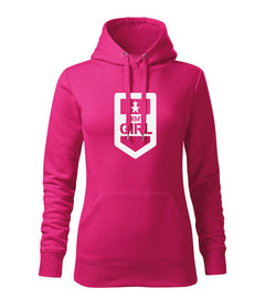 DRAGOWA hanorac de damă cu glugă army girl 320 g/m², roz