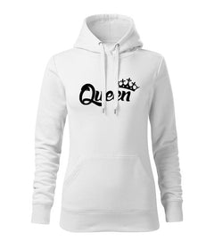 DRAGOWA hanorac de damă cu glugă queen 320 g/m², alb