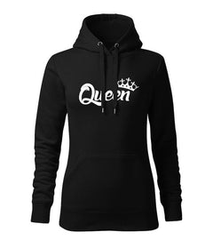 DRAGOWA hanorac de damă cu glugă queen 320 g/m², negru