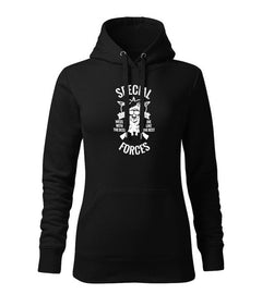 DRAGOWA hanorac de damă cu glugă special forces 320 g/m², negru