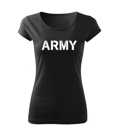 DRAGOWA tricou de damă army 150 g/m², negru