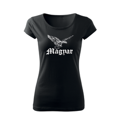 DRAGOWA tricou de damă pasărea Turul 150 g/m², negru