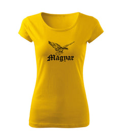 DRAGOWA tricou de damă pasărea Turul 150 g/m², galben