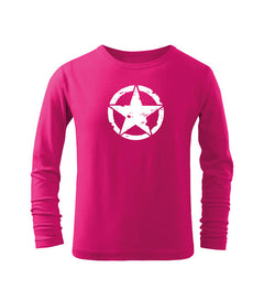 DRAGOWA tricou pentru copii cu mânecă lungă star, roz