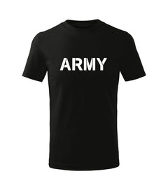 DRAGOWA tricou pentru copii cu mânecă scurtă army, negru