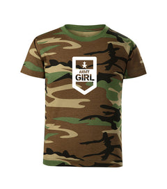 DRAGOWA tricou pentru copii cu mânecă scurtă army girl, camuflaj