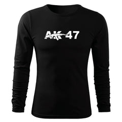 DRAGOWA Fit-T tricou cu mânecă lungă AK-47 160 g/m², negru