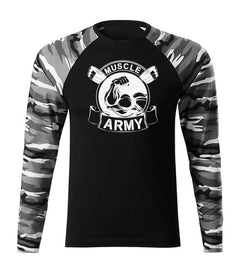 DRAGOWA Fit-T tricou cu mânecă lungă muscle army original 160 g/m², metro