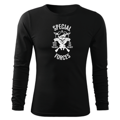 DRAGOWA Fit-T tricou cu mânecă lungă special forces 160 g/m², negru
