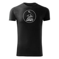 DRAGOWA tricou fitness muscle army biceps 180 g/m², negru