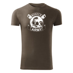 DRAGOWA tricou fitness muscle army original 180 g/m², verde oliv