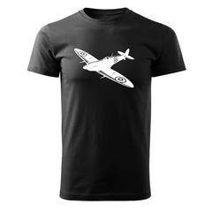 DRAGOWA tricou cu mânecă scurtă avion 160 g/m², negru