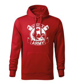 DRAGOWA hanorac bărbătesc cu glugă muscle army original 320 g/m², roșu