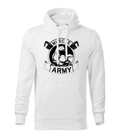 DRAGOWA hanorac bărbătesc cu glugă muscle army original 320 g/m², alb