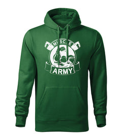 DRAGOWA hanorac bărbătesc cu glugă muscle army original 320 g/m², verde