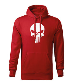 DRAGOWA hanorac bărbătesc cu glugă Punisher 320 g/m², roșu