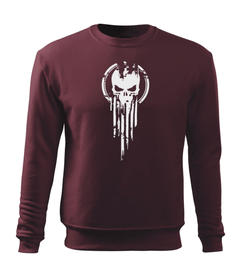 DRAGOWA hanorac bărbătesc skull 300 g/m², bordo