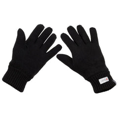 MFH Mănuși tricotate cu izolație 3M™ Thinsulate™, negre