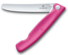Victorinox Swiss Classic cuțit pliabil pentru fructe și legume lamă zimțată, roz